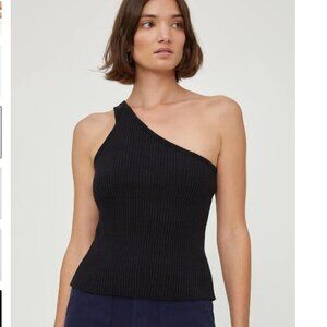 LACAUSA Lia Tank Black‎ Ribbed Size Medium